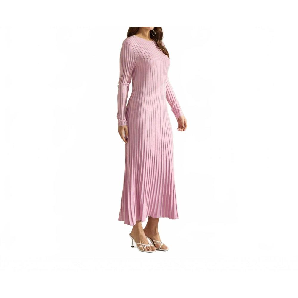 NEW ABLE ribbed maxi sweater dress in pink - Picture 4 of 6